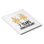 7. Hochzeitstag Notizblock (angewinkelt)