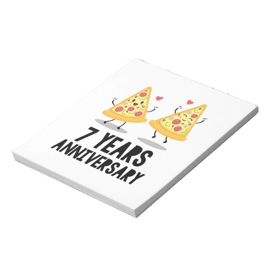 7. Hochzeitstag Notizblock (Rotiert)