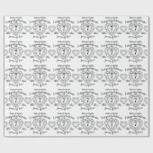 7. Hochzeitstag Onyx schwarz Geschenkpapier (Flach)