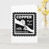 7. Hochzeitstag traditionelles Geschenk Eisen Karte (Gelbe Blume)