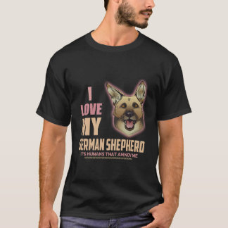 7 Ich liebe meinen deutschen Schäferhund, es sind  T-Shirt