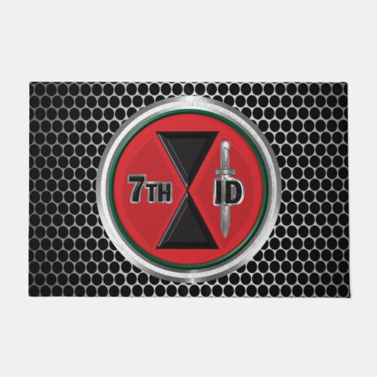 7. Infanterieabteilung 7ID Veteran Fußmatte (Vorderseite)