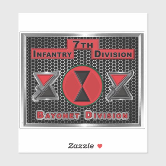 7. Infanterieabteilung Aufkleber (Blatt)