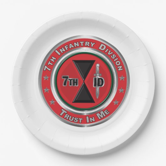 7. Infanterieabteilung Pappteller (Vorderseite)