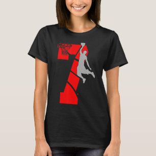 7 Jahre alt 7. Basketball GeburtstagspartyThemenju T-Shirt