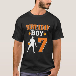 7 Jahre alt 7. Geburtstag Boy Basketball Party T-Shirt