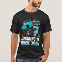 7 Jahre alt 7. Geburtstag Boys Monster Truck Fahre