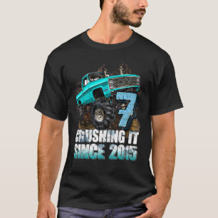 7 Jahre alt 7. Geburtstag Boys Monster Truck Fahre T-Shirt