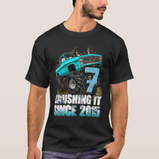 7 Jahre alt 7. Geburtstag Boys Monster Truck Fahre T-Shirt