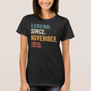 7 Jahre alt 7. Geburtstag Junge Legende seit Novem T-Shirt