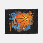 7 Jahre alt 7. Geburtstag Sketll Fleecedecke (Vorderseite (Horizontal))
