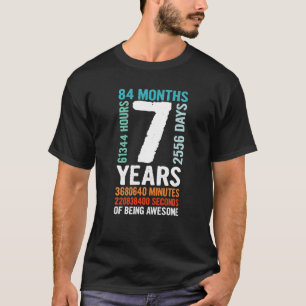 7 Jahre alt 7. Geburtstagsgeschenk Retro Vintag 84 T-Shirt