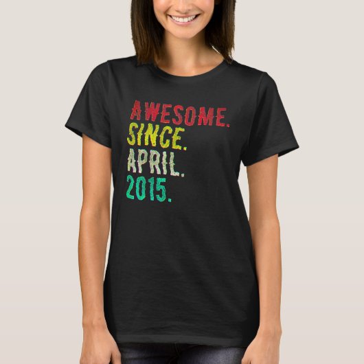 7 Jahre alt April 2015 T-Shirt (Vorderseite)