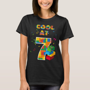 7 Jahre alt Blocks Geburtstagsparty Kindergeburtst T-Shirt