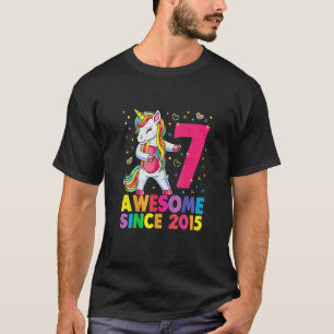 7 Jahre alt Einhorn Blüte 7. Geburtstag Mädchen Un T-Shirt