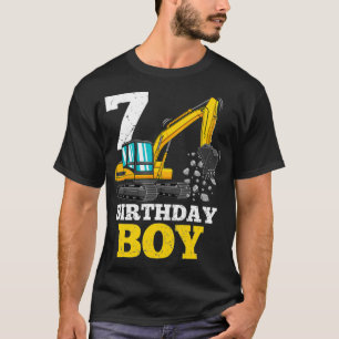 7 Jahre alt Geburtstag Junge Geschenk Bau Party T-Shirt