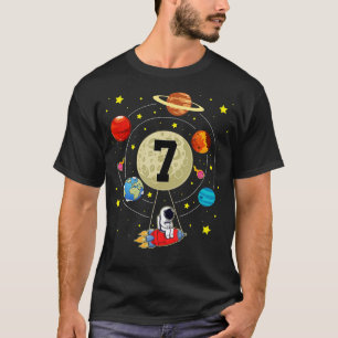 7 Jahre alt Geburtstag Junge gibt Astronaut 7. Geb T-Shirt