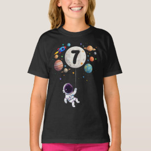 7 Jahre alt Geburtstagsplaneten Astronaut 7. Gebur T-Shirt