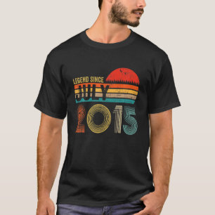 7 Jahre alt Retro Geburtstagsgeschenke seit Juli l T-Shirt