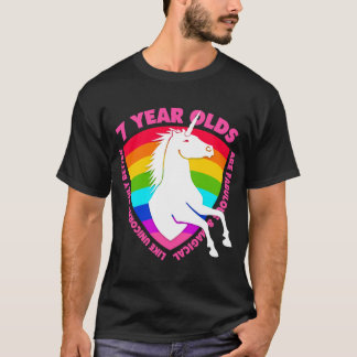 7 Jahre alt Unicorn 7. Geburtstag Geschenk für Fra T-Shirt