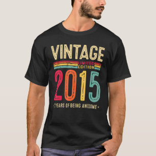 7 Jahre alt Vintag 2015 T-Shirts 7. Geburtstag Jun