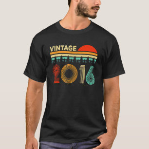 7 Jahre alt Vintag 2016 7. Geburtstagsrücklauf T-Shirt
