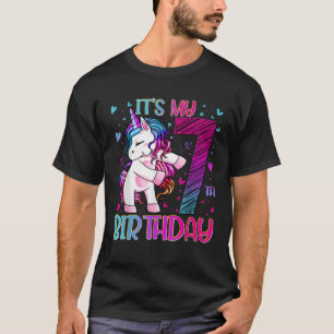 7 Jahre alte Geschenke Einhorn Flossing 7. Geburts T-Shirt