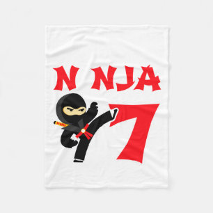 7 Jahre alte Karate-Ninja-Party Kinder 7. Geburtst Fleecedecke