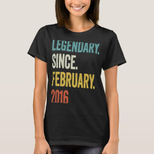 7 Jahre alte Legendärin seit Februar 2016 7. Gebur T-Shirt