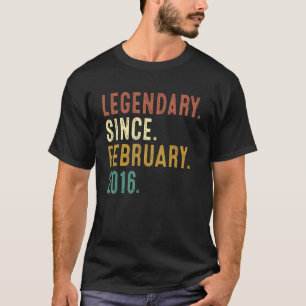 7 Jahre alte Legende seit Februar 2016 7. Geburtst T-Shirt