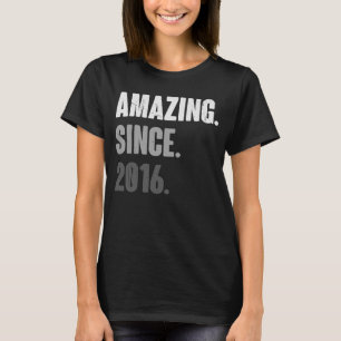 7 Jahre alte Vintage 2016 Geburtstag 7. Dekoration T-Shirt
