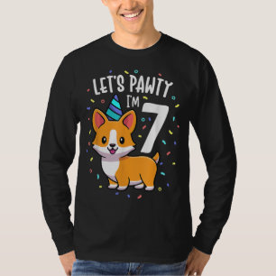 7 Jahre alter Corgi Hund mehr als 7. Geburtstagspa T-Shirt