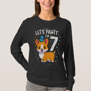 7 Jahre alter Corgi Hund mehr als 7. Geburtstagspa T-Shirt