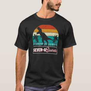 7 Jahre alter Dinosaurier Geburtstag 7. Rex Dino S T-Shirt