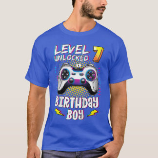7 Jahre alter Geburtstag Level 7 freigeschaltet Ga T-Shirt