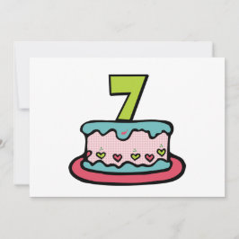 7 Jahre alter Geburtstagskuchen Karte