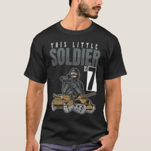 7 Jahre alter Junge Soldat Geburtstag Camouflage G T-Shirt