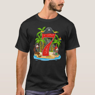 7 Jahre alter Piratentag Arr Pirates Schiff Arr 7t T-Shirt