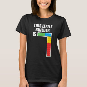 7 Jahre altes Gebäude Blocks 7. Geburtstags-Brick T-Shirt