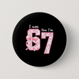 7 Jahre altes Geburtstags-Shirt War 6 jetzt bin ic Button