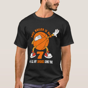 7 Jahre Altes Glück 7. Geburtstag Basketball 7. Ge T-Shirt
