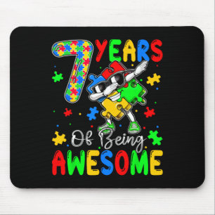 7 Jahre Au-ca 7 Jahre alt Autismus Awaren Mousepad