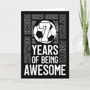 7 Jahre Awesome Fußball 7. Geburtstag  Karte