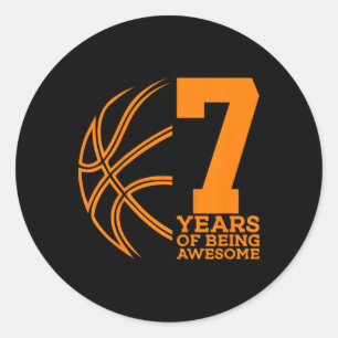 7 Jahre Awesome Sketll 7. Geburtstag Runder Aufkleber