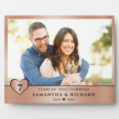 7 Jahre Kupfer Hochzeit Jahrestag Paar Foto Fotoplatte (Vorderseite)