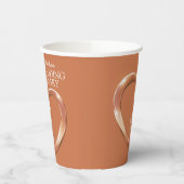 7 Jahre Kupfer Hochzeitstag Herz Pappbecher (Links)