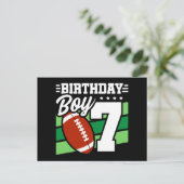 7 Jahre Party Thema 7. Geburtstag Junge Postkarte (Stehend Vorderseite)