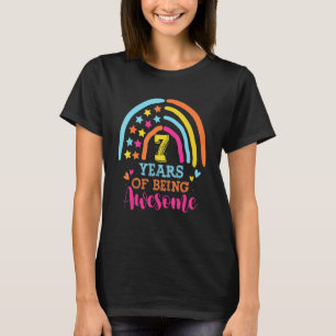 7 Jahre Phantastisch 7. Geburtstag Regenbogenhand T-Shirt