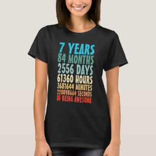 7 Jahre Phantastisch 96 Monate 7. Geburtstag T-Shirt