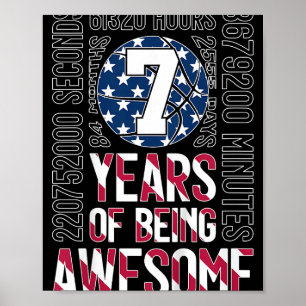 7 Jahre Phantastisch Basketball 7. Geburtstag Poster